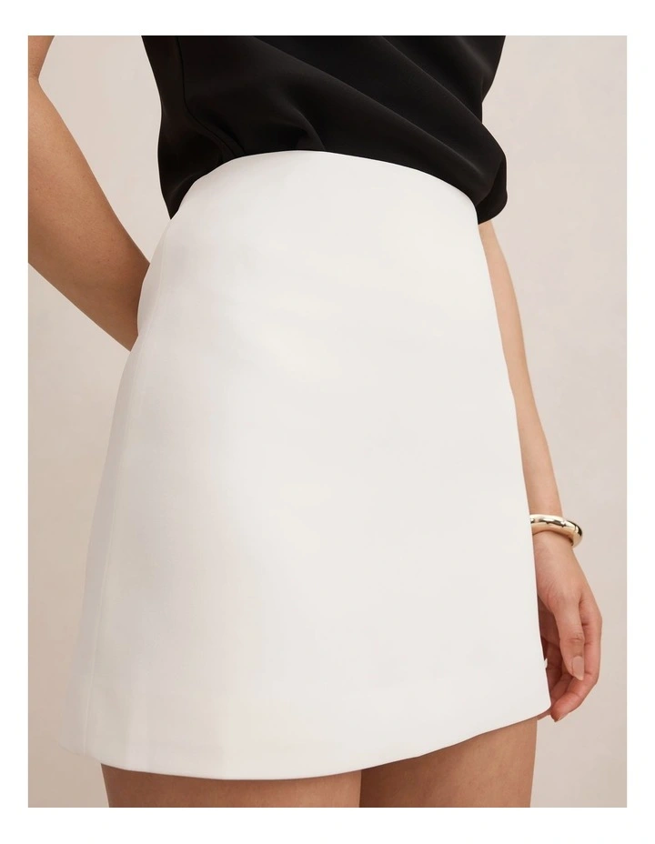 Miranda Mini Skirt in White image 4