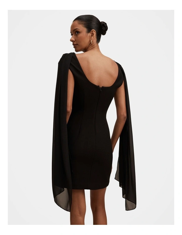 Bowie Mini Dress in Black image 2