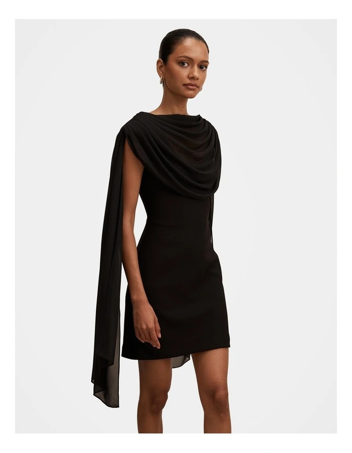 Bowie Mini Dress in Black image 3