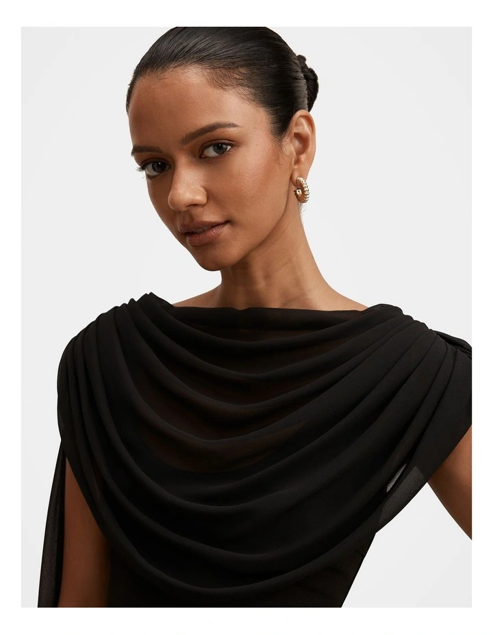 Bowie Mini Dress in Black image 4