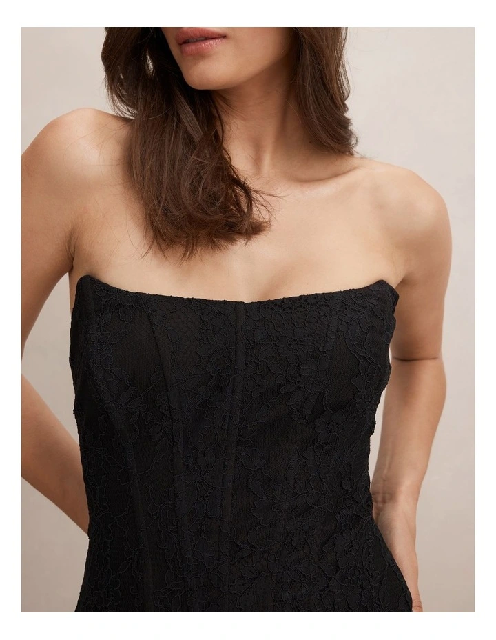 Lara Lace Corset Top in Black image 4