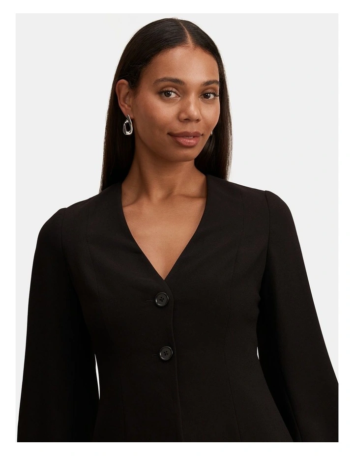 Lizzie Collarless Blazer in Black image 4