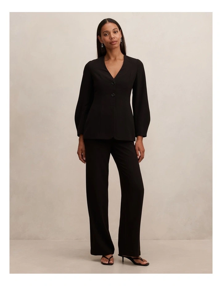 Lizzie Collarless Blazer in Black image 5