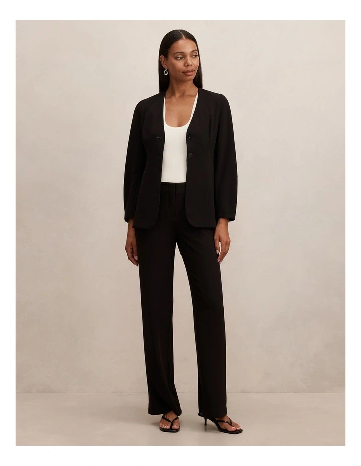 Lizzie Collarless Blazer in Black image 6
