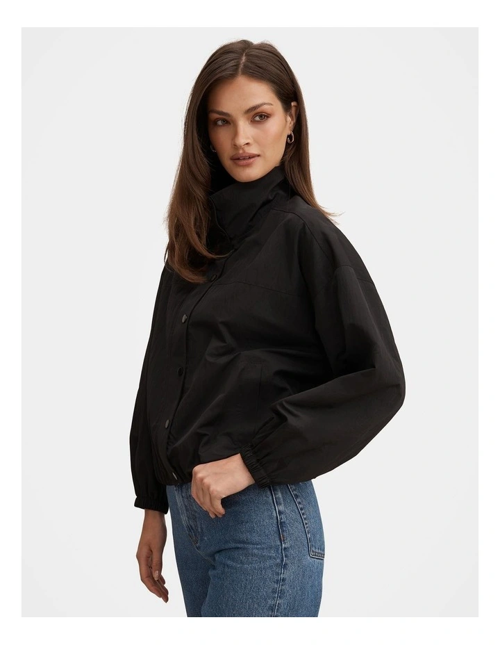 Eliza Windbreaker Jacket in Black image 3