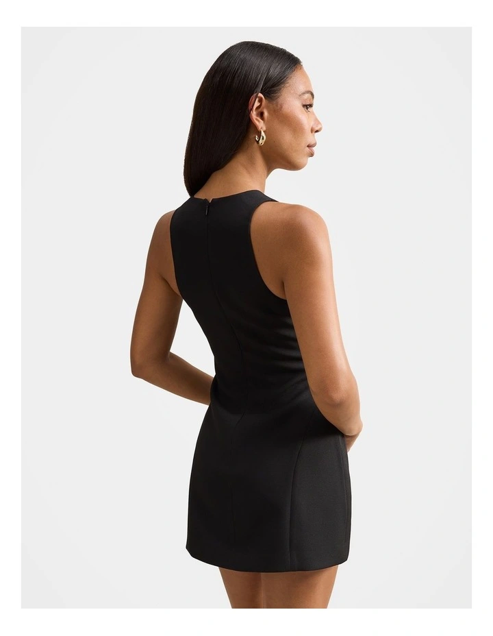 Bobbie Scoop Mini Dress in Black image 2