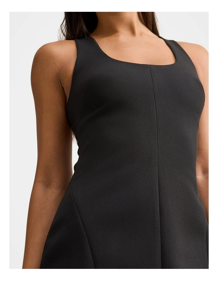 Bobbie Scoop Mini Dress in Black image 4