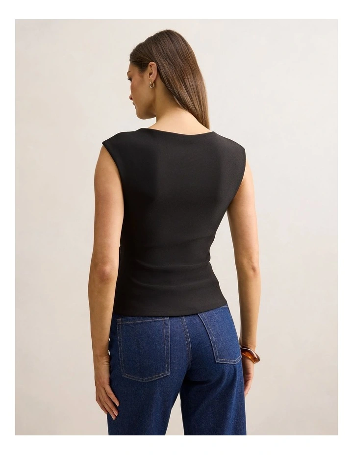 Serena Hardware Detail Top in Black image 2