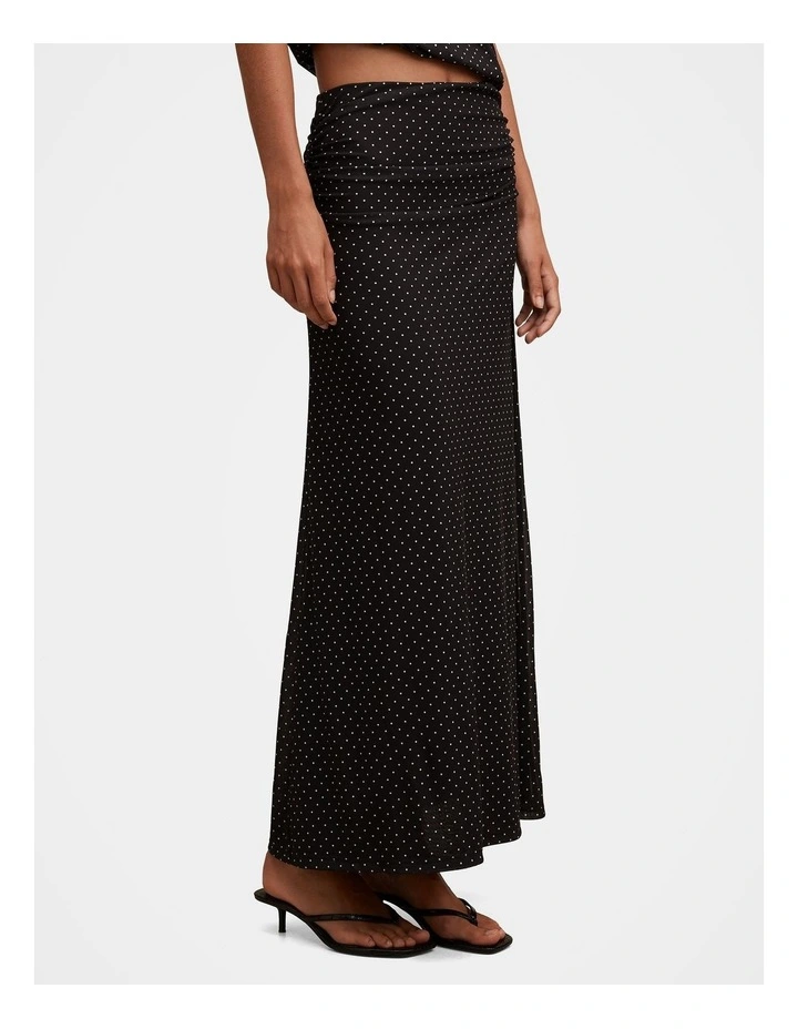 Mimi Flute Maxi Skirt in Black image 3