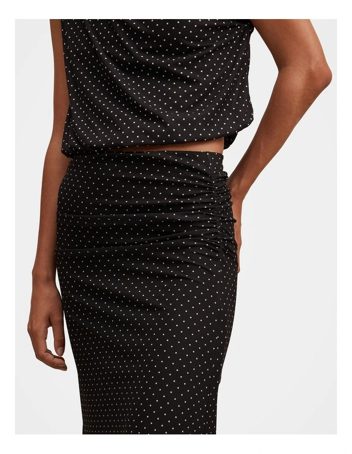 Mimi Flute Maxi Skirt in Black image 4