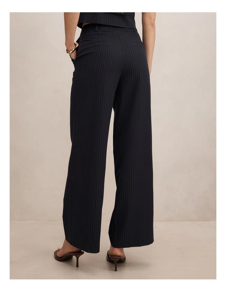 Paloma Pinstripe Wide Leg Pants in Navy image 2