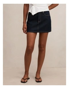 Zoe Denim Mini Skirt in Navy