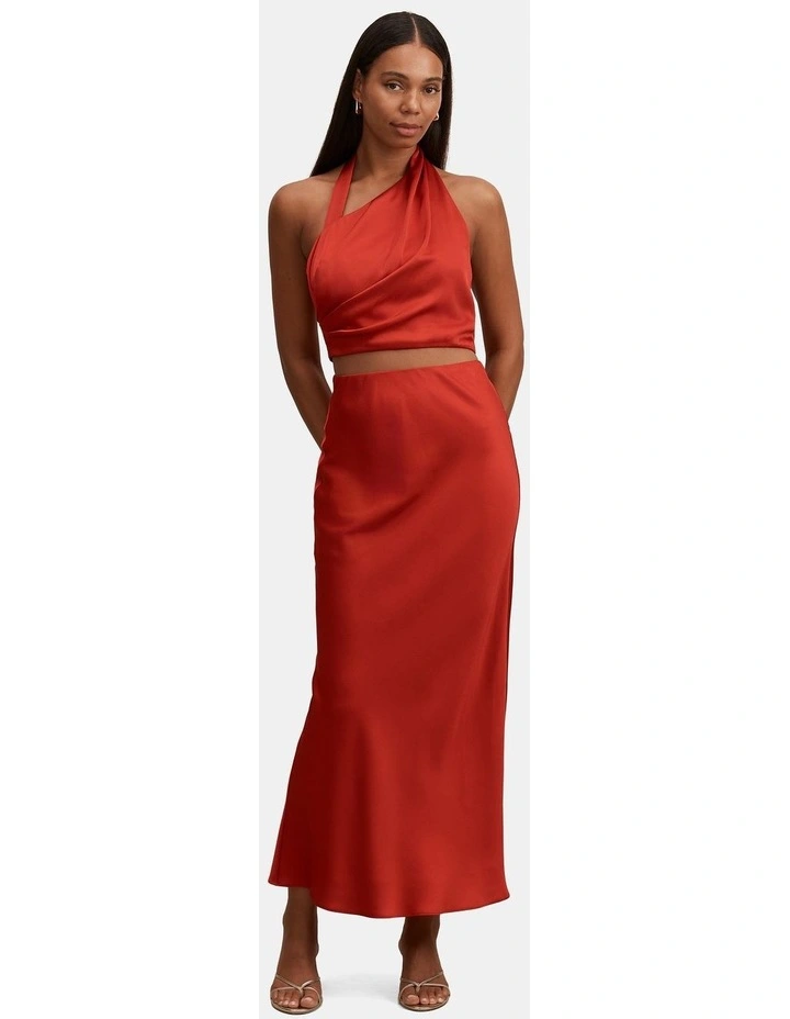 Melody Twist Neck Top in Red image 5