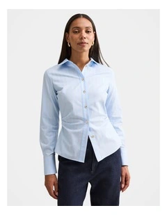Ange Slim Fitted Shirt in Blue