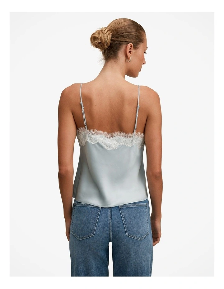 Lyla Lace Cami Top in Blue image 2
