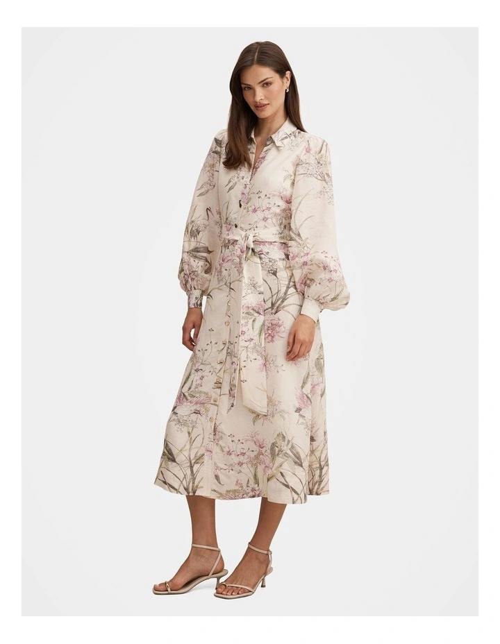 Hazel Shirt Midi Dress in Pink image 3