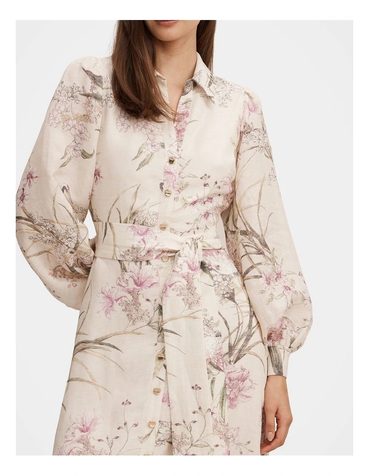 Hazel Shirt Midi Dress in Pink image 4