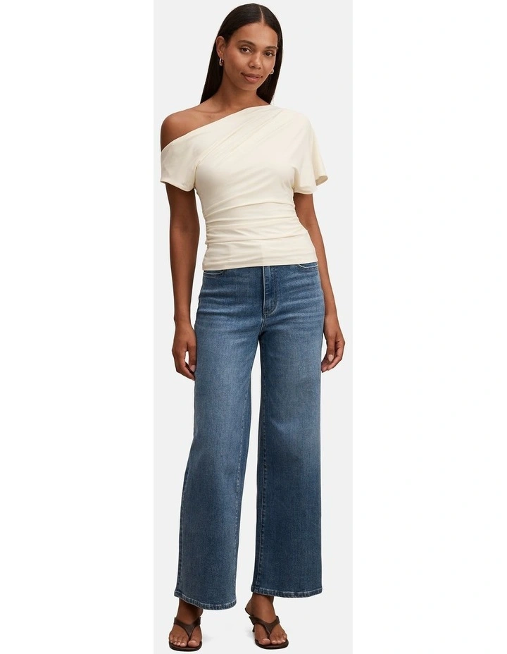 Maia Asymmetric One Shoulder Top in Yellow image 5