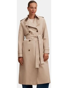 Ricky Structured Trench Coat in Neutral