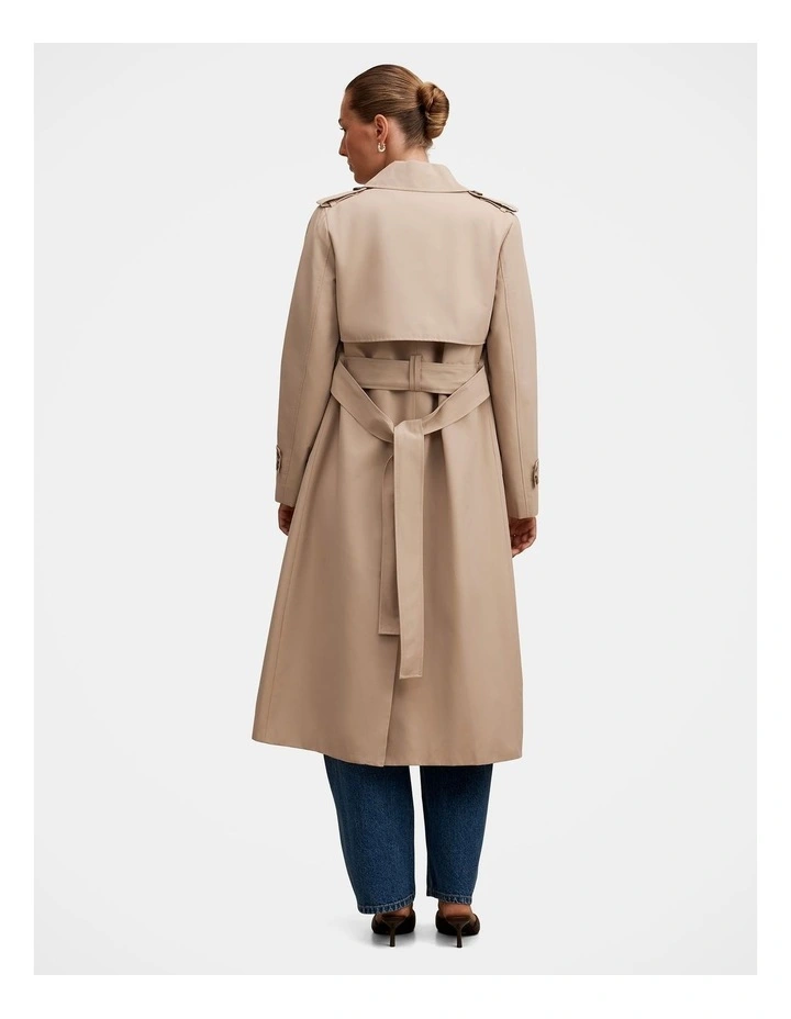 Ricky Structured Trench Coat in Neutral image 2