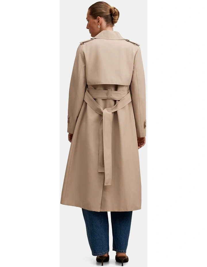 Ricky Structured Trench Coat in Neutral image 2