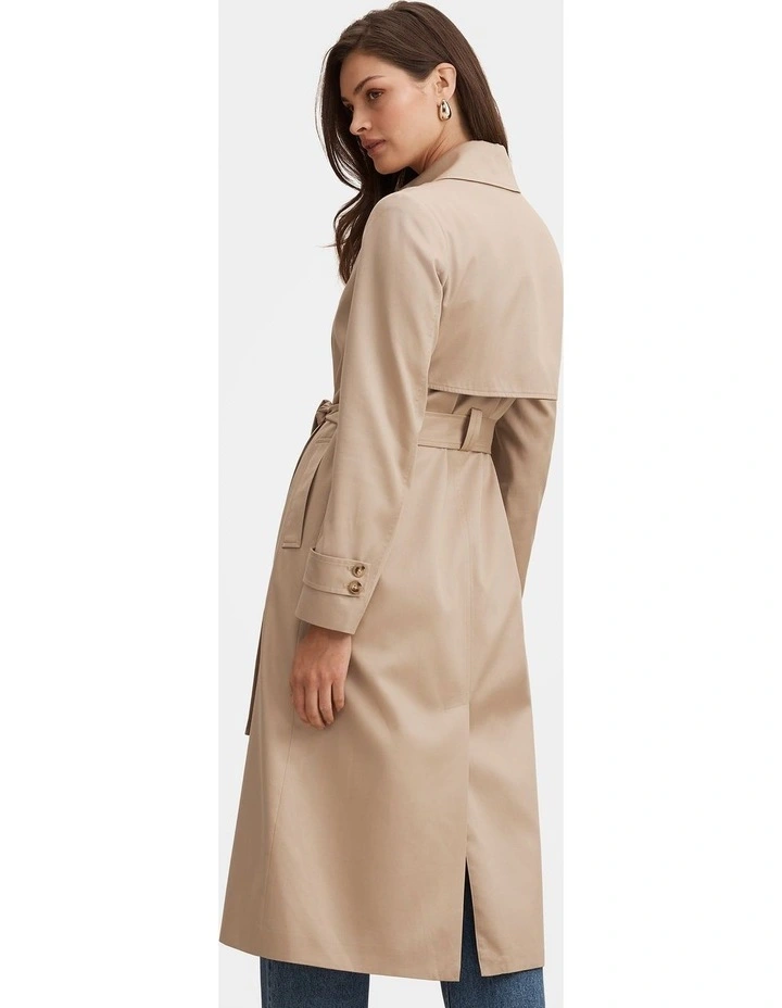 Ricky Soft Trench Coat in Cream image 2
