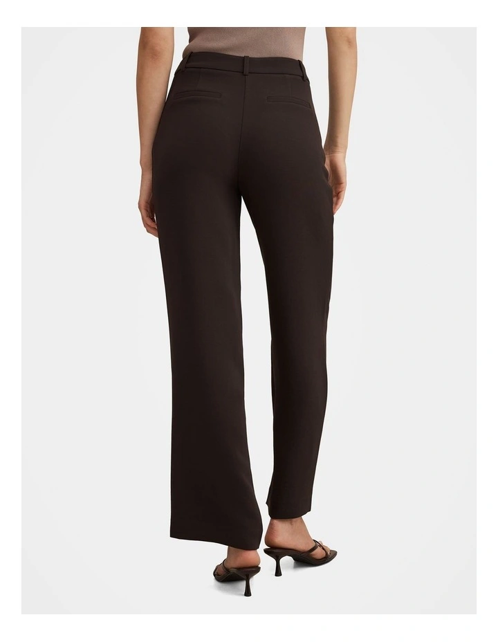 Daphne Mid Waist Straight Leg Pants in Brown image 2