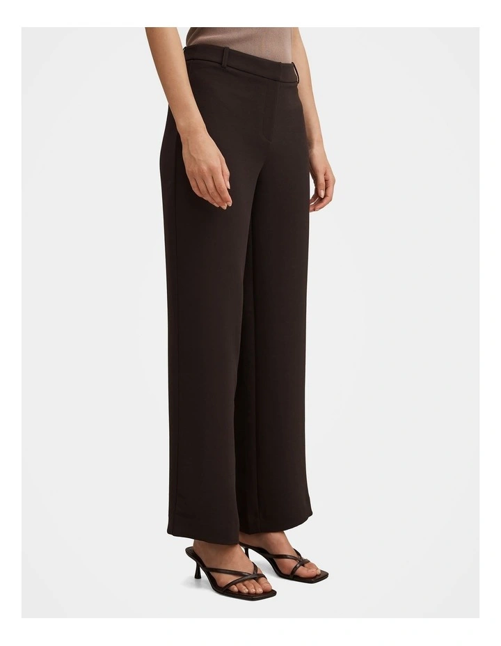 Daphne Mid Waist Straight Leg Pants in Brown image 3