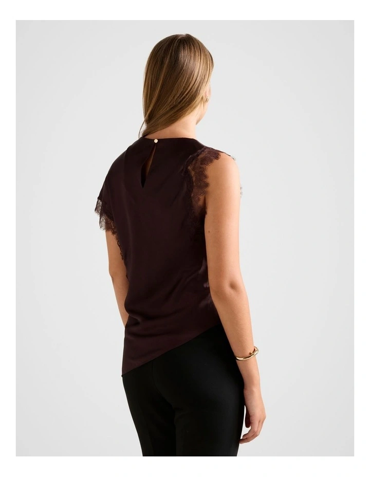 Dixie Lace Top in Chocolate image 2