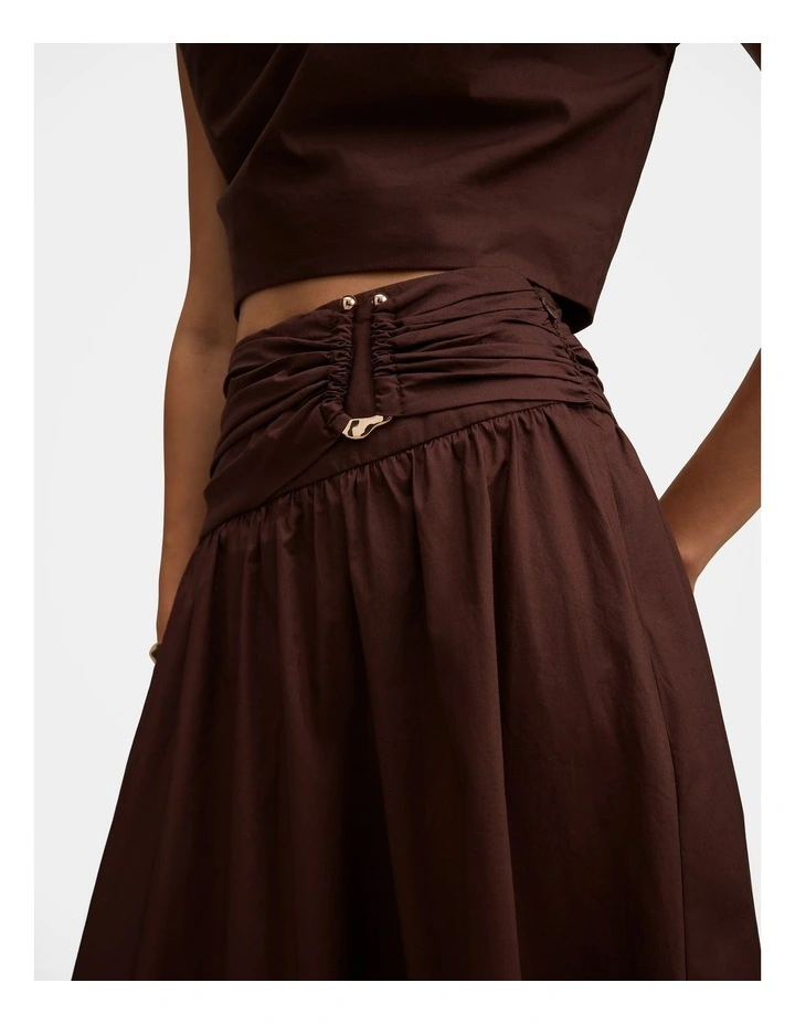 Dottie Hardware Maxi Skirt in Brown image 4