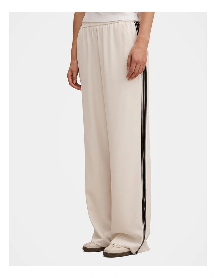 Aleyna Side Stripe Wide Leg Pants in Cream image 3