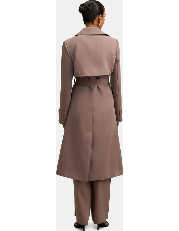 Delilah Soft Trench Coat in Brown image 2