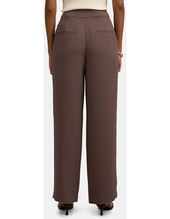 Dani Tailored Straight Leg Pants in Brown image 2