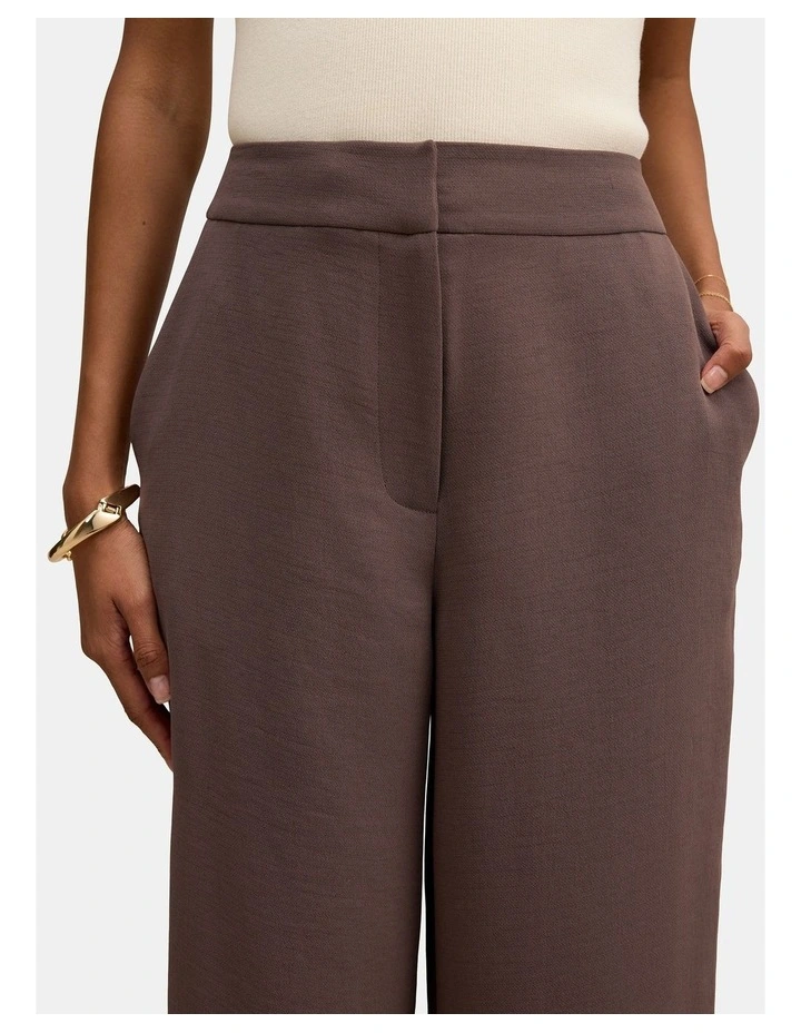Dani Tailored Straight Leg Pants in Brown image 4