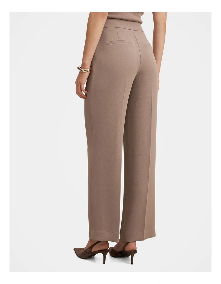 Dani Tailored Straight Leg Pants in Brown image 2