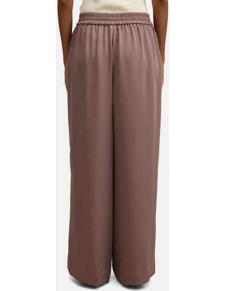 Enya Elastic Wide Leg Pants in Brown image 2