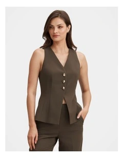 Larissa Long Waistcoat in Green
