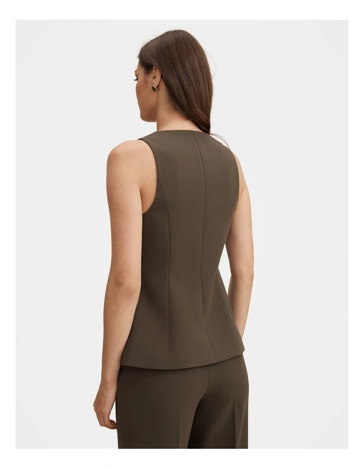 Larissa Long Waistcoat in Green image 2
