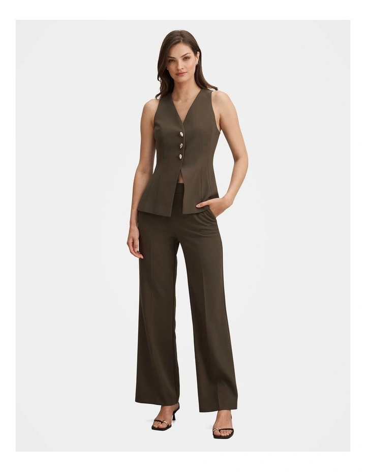 Larissa Long Waistcoat in Green image 5