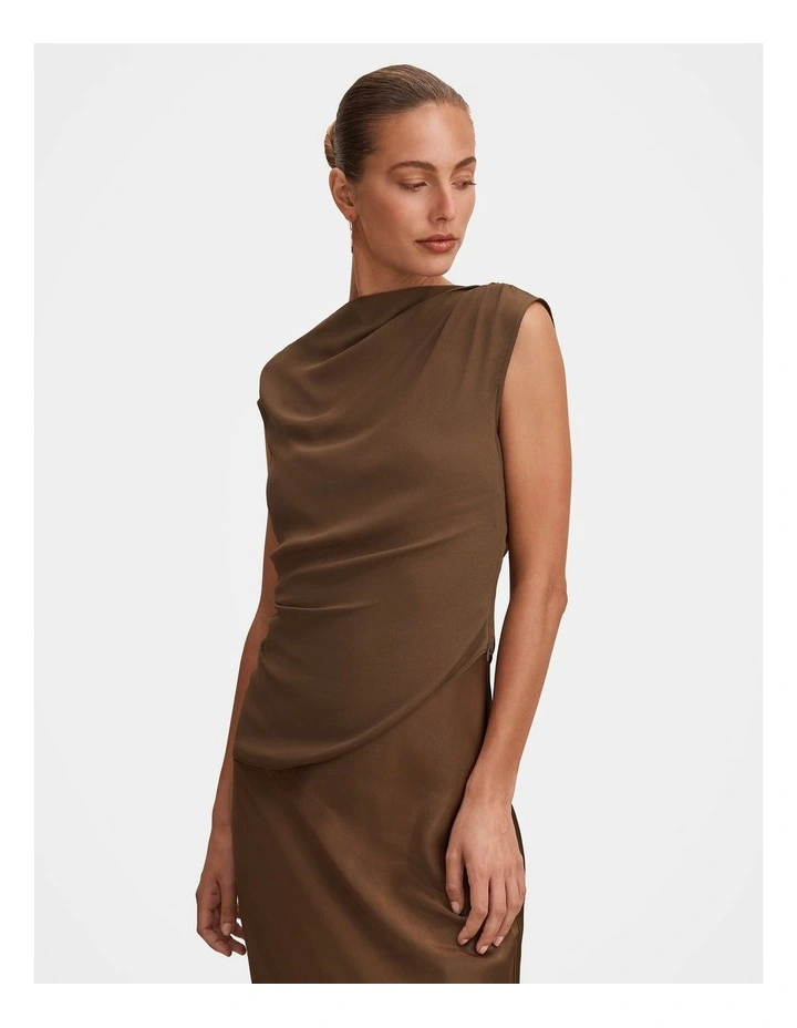 Aurora 2-in-1 Slip Midi Dress in Green image 4