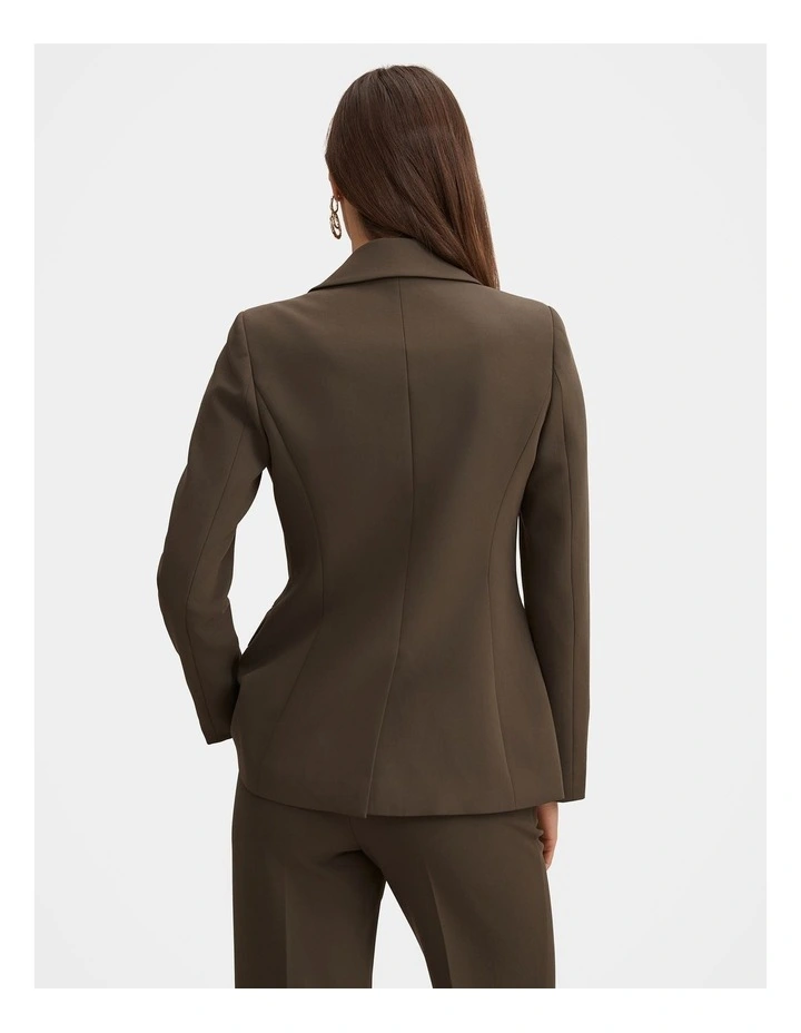 Victoria Single Breasted Blazer in Green image 2