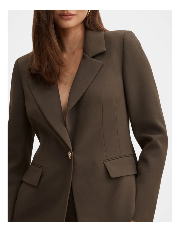 Victoria Single Breasted Blazer in Green image 4