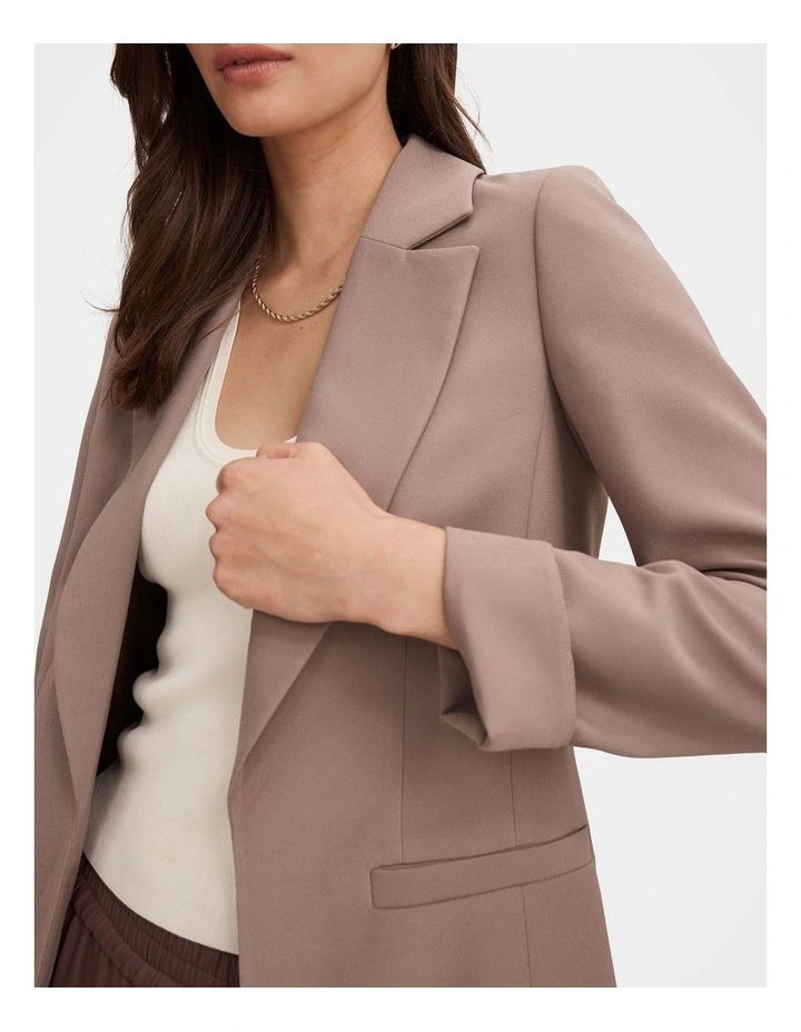 Dylan Boyfriend Blazer in Brown image 4