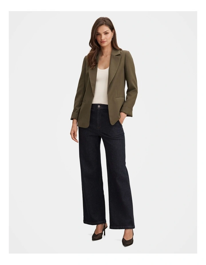 Dylan Boyfriend Blazer in Green image 5