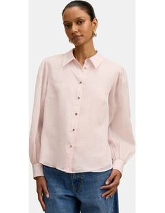 Davina Long Sleeves Blouse in Pink