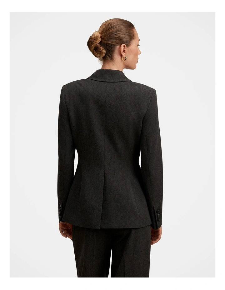 Samantha Waisted Suit Blazer in Black image 2