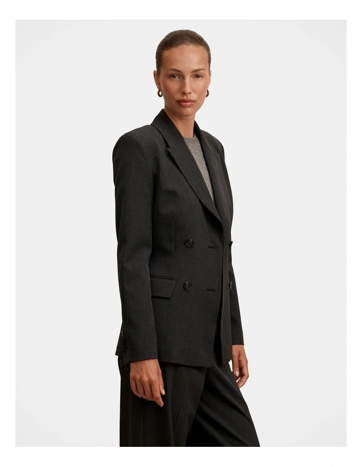 Samantha Waisted Suit Blazer in Black image 3