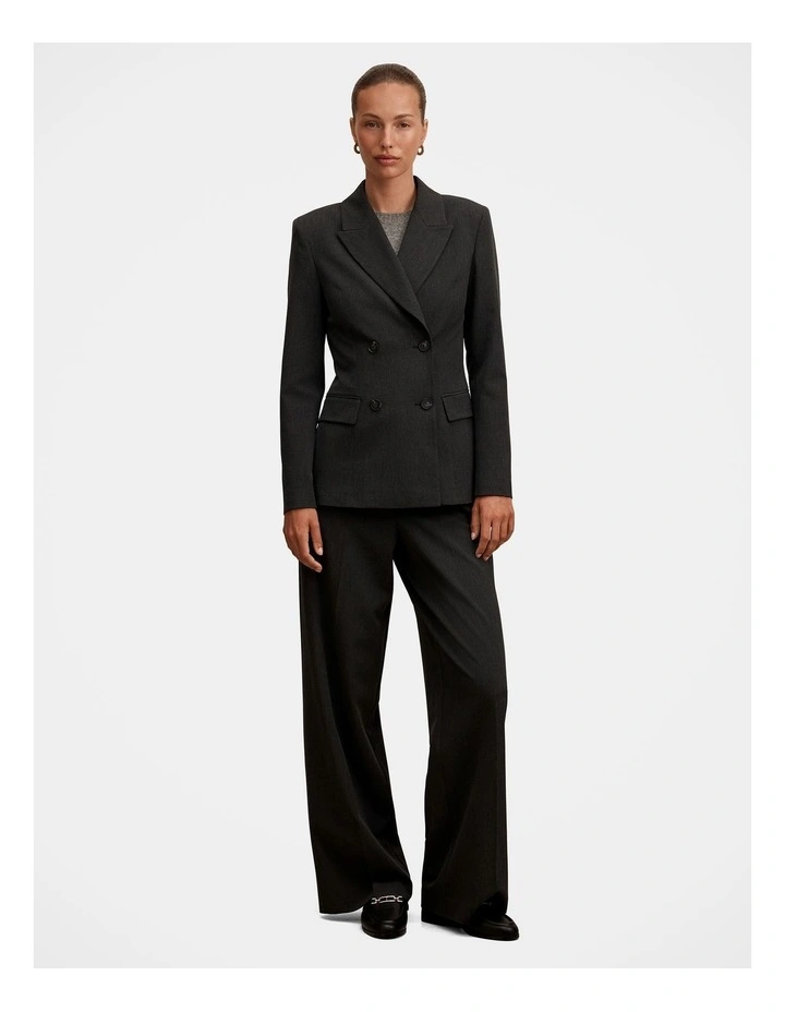Samantha Waisted Suit Blazer in Black image 5