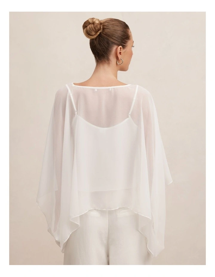 Gia Sheer Cape in White image 2
