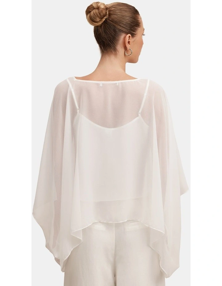 Gia Sheer Cape in White image 2